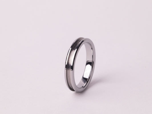 Women's Smooth Beveled Tungsten Ring Core 4mm