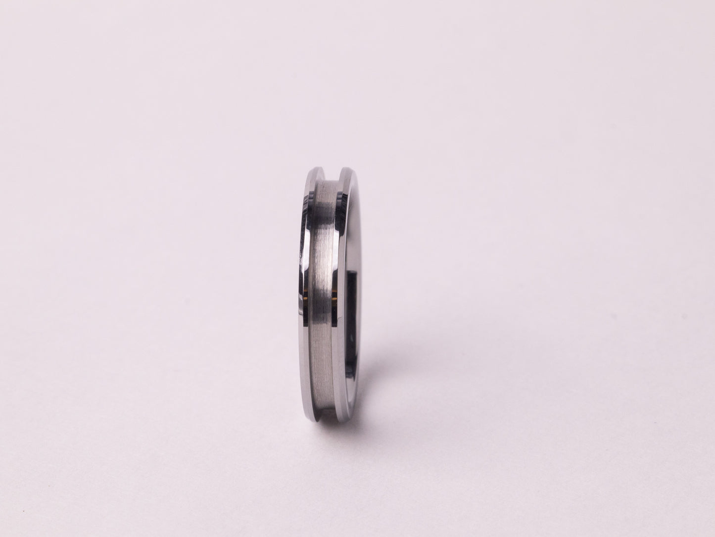 Women's Smooth Beveled Tungsten Ring Core 4mm