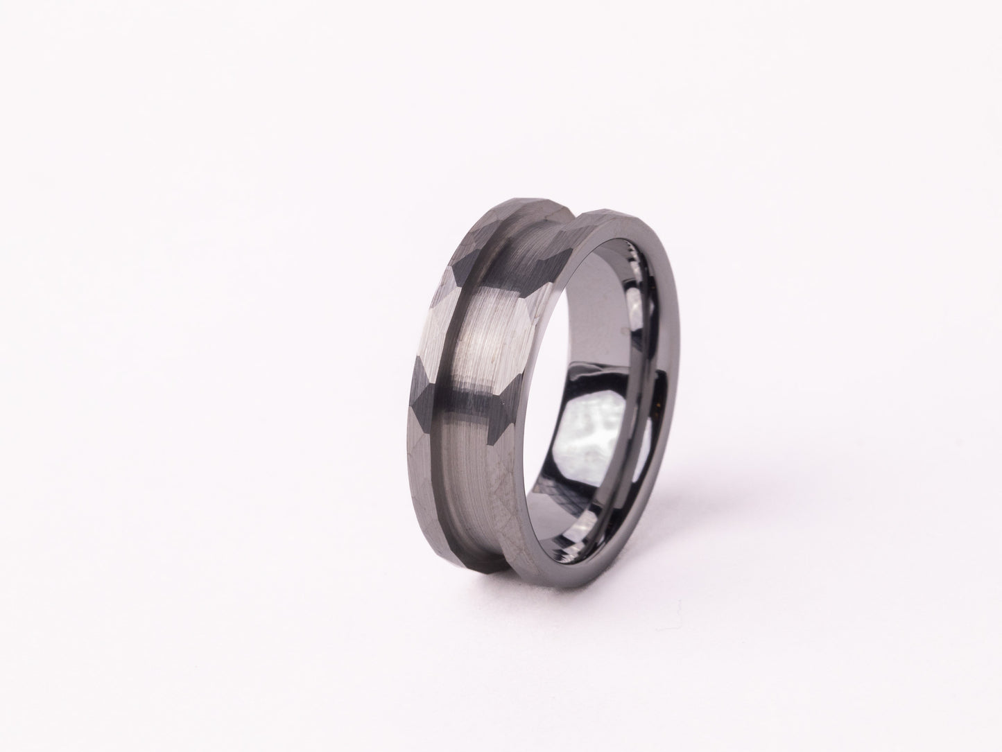 Central Hammered Tungsten Ring Core 8mm/6mm