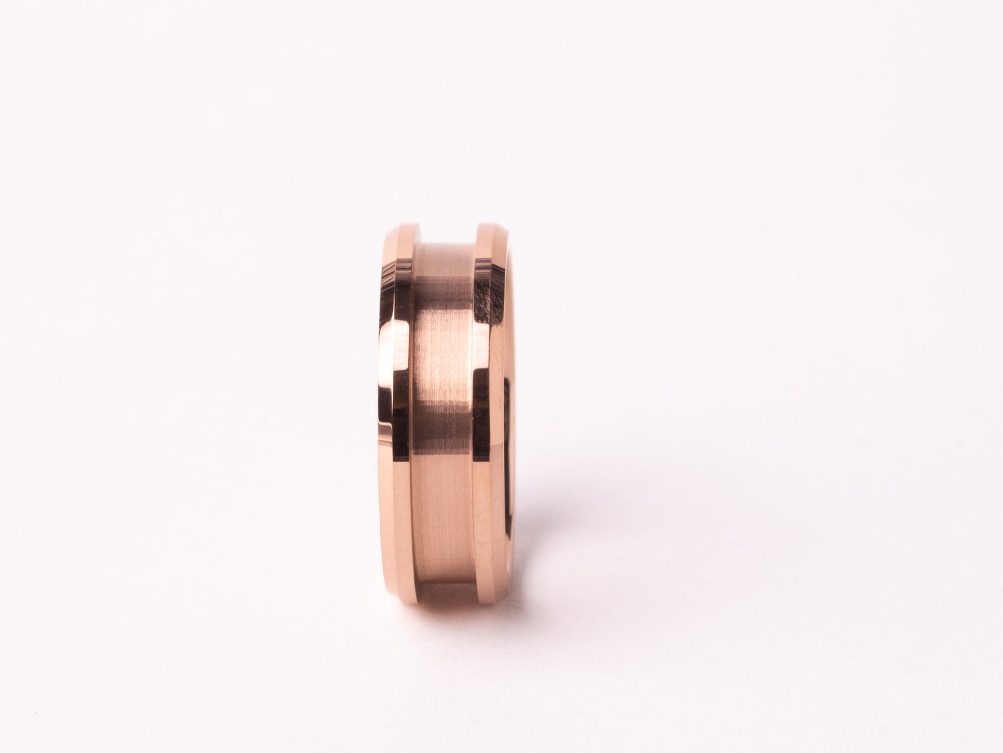 Rose Gold Plated Beveled Tungsten Ring Core