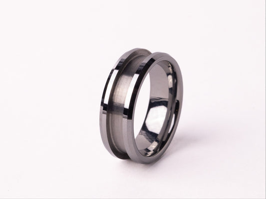 Smooth Beveled Tungsten Ring Core 8mm/6mm
