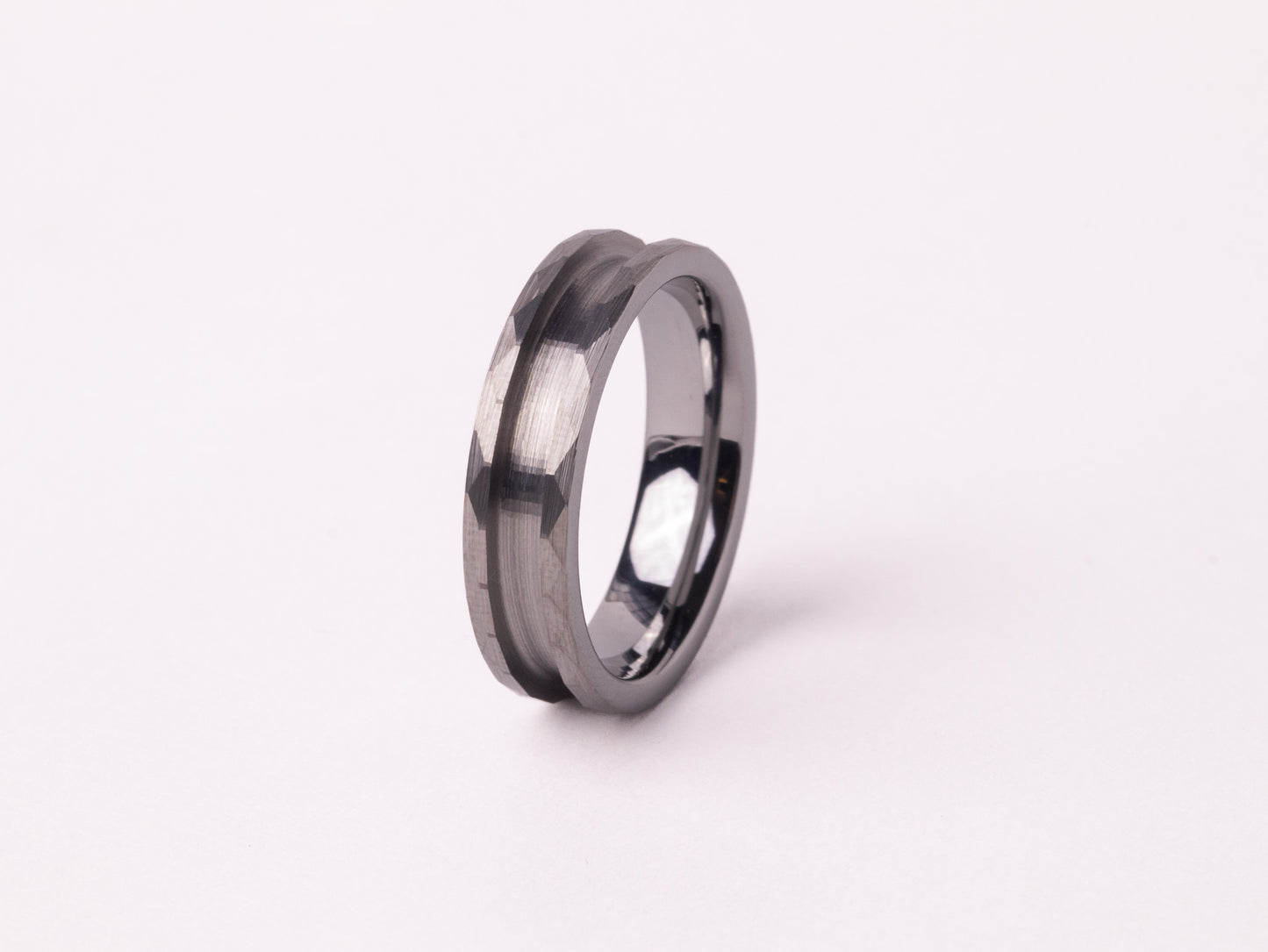 Central Hammered Tungsten Ring Core 8mm/6mm
