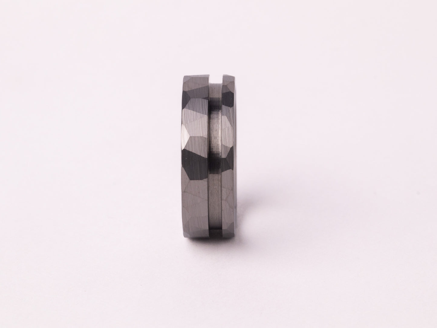 Offset Hammered Tungsten Ring Core 8mm/6mm