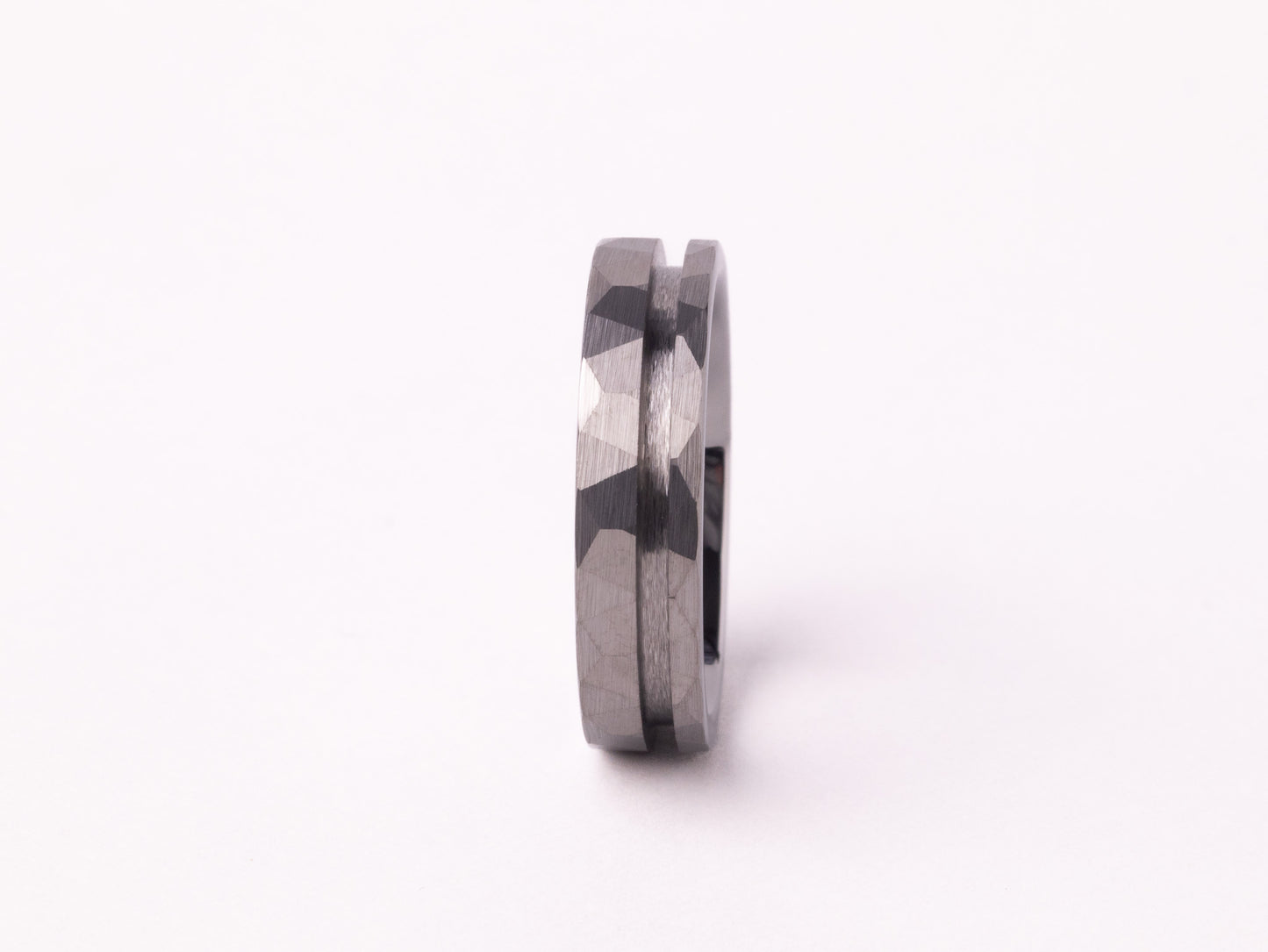 Offset Hammered Tungsten Ring Core 8mm/6mm